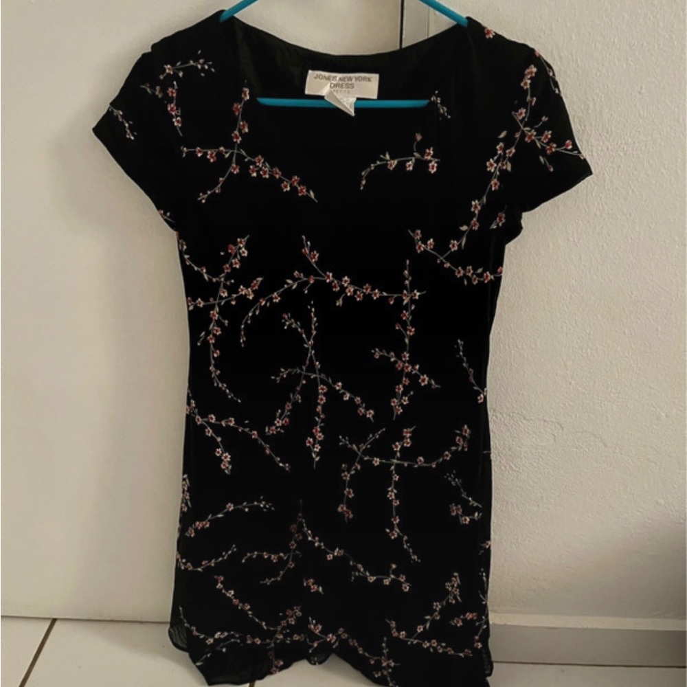 Black floral dress